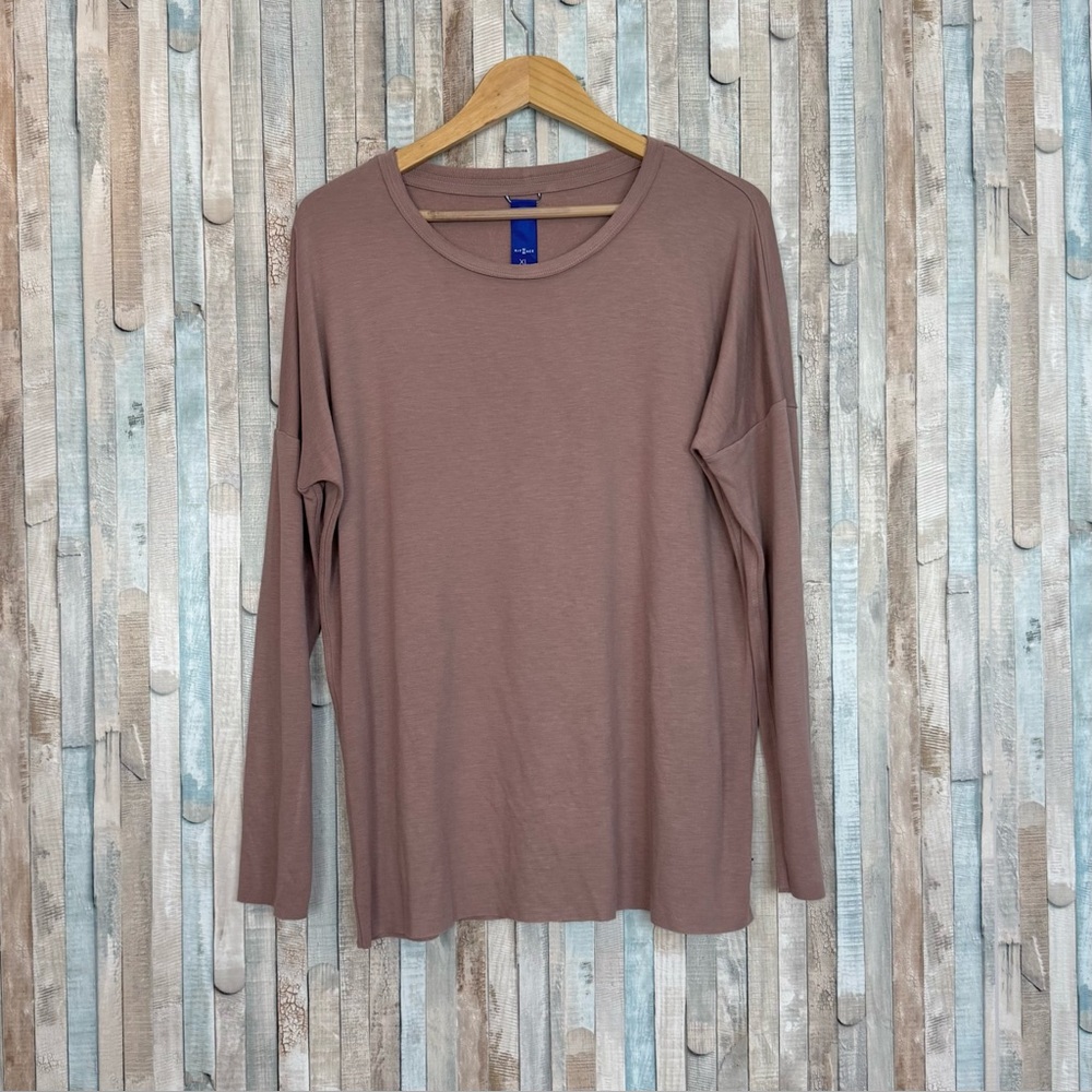 Kit + Ace XL Soft Brushed Long Sleeve Pullover Top Tee‎ Mauve Crew Neck Fleece